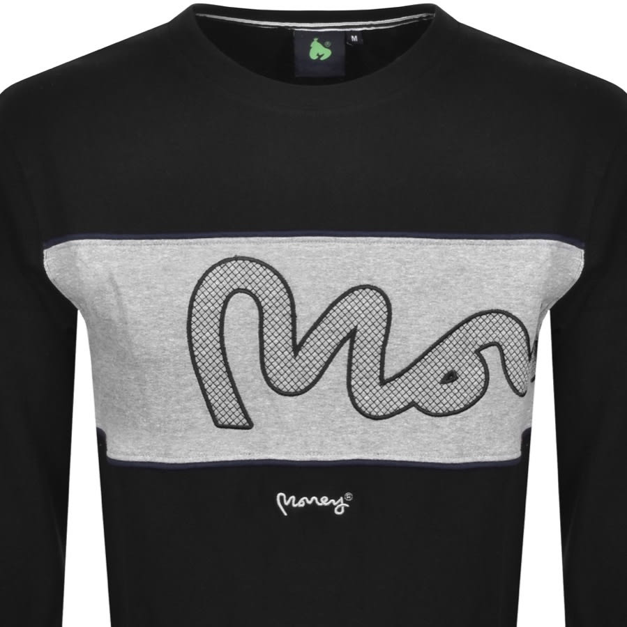 Alternative Image for ProductMoney Sig Panel Crew Neck Logo Sweatshirt Black2